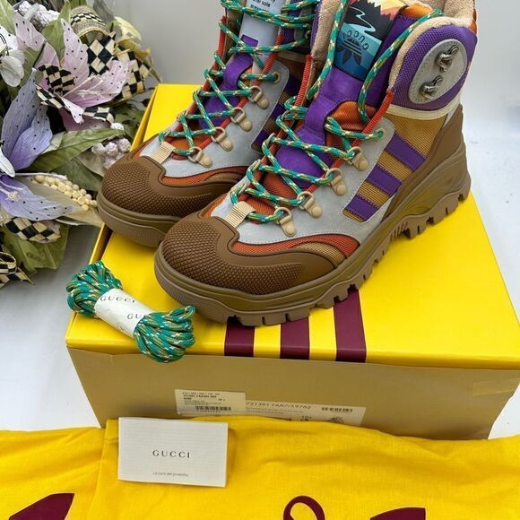 Men’s Gucci X Adidas lace up  boots size 10.5 made in Italy - Picture 2 of 10